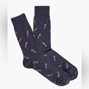 Holiday Candy Cane Socks; Brand: J. Crew